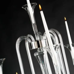 VGnewtrend Candelabro trasparente Octopus a 13 bracci> Candelieri E Portacandele