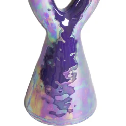 Ceramica Gatti 1928 Candeliere doppio in ceramica viola><noscript><img width=