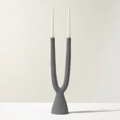 Ceramica Gatti 1928 Candeliere Gamma in ceramica blu baltico opaco> Candelieri E Portacandele