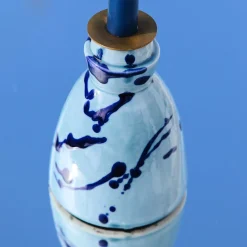 Carola fra i Trulli Candeliere in ceramica blu con 4 candele profumate><noscript><img width=