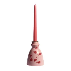 Carola fra i Trulli Candeliere in ceramica rosa con 4 candele profumate> Candelieri E Portacandele