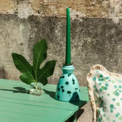 Carola fra i Trulli Candeliere in ceramica verde con 4 candele profumate><noscript><img width=