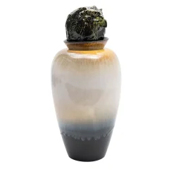 Amaaro Canopo Civetta Vaso M bianco e nero> Vasi Figurativi