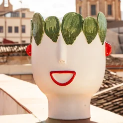 Patrizia Italiano Carmelina Street Vendor of Prickly Pears Head Vase (Venditore di fichi d'India)><noscript><img width=