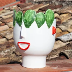 Patrizia Italiano Carmelina Street Vendor of Prickly Pears Head Vase (Venditore di fichi d'India)><noscript><img width=