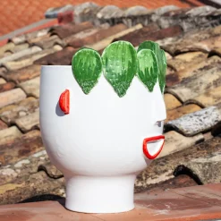 Patrizia Italiano Carmelina Street Vendor of Prickly Pears Head Vase (Venditore di fichi d'India)><noscript><img width=