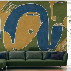 Affreschi & Affreschi Carta da parati a trama multicolore Oneline> Carte Da Parati