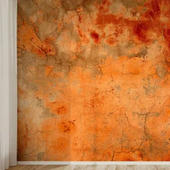 Affreschi & Affreschi Carta da parati arancione strutturata #2> Carte Da Parati