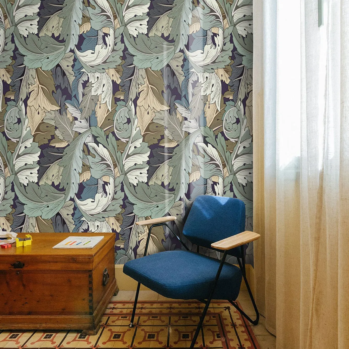 Wallpapers4Beginners Carta da parati Art Nouveau Vittoriana> Carte Da Parati