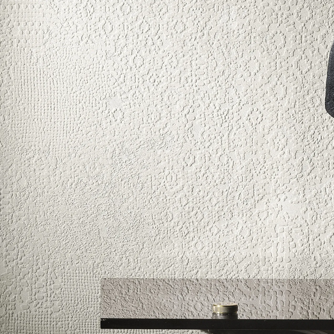 Glamora Carta da parati bianca Ricami> Carte Da Parati