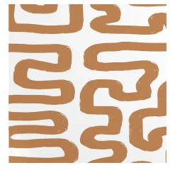 Wallpapers4Beginners Carta da Parati Boho a Labirinto in Toni Nocciola e Bianco> Carte Da Parati