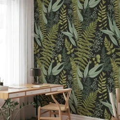 Wallpapers4Beginners Carta da Parati Botanica con Felci Verdi> Carte Da Parati