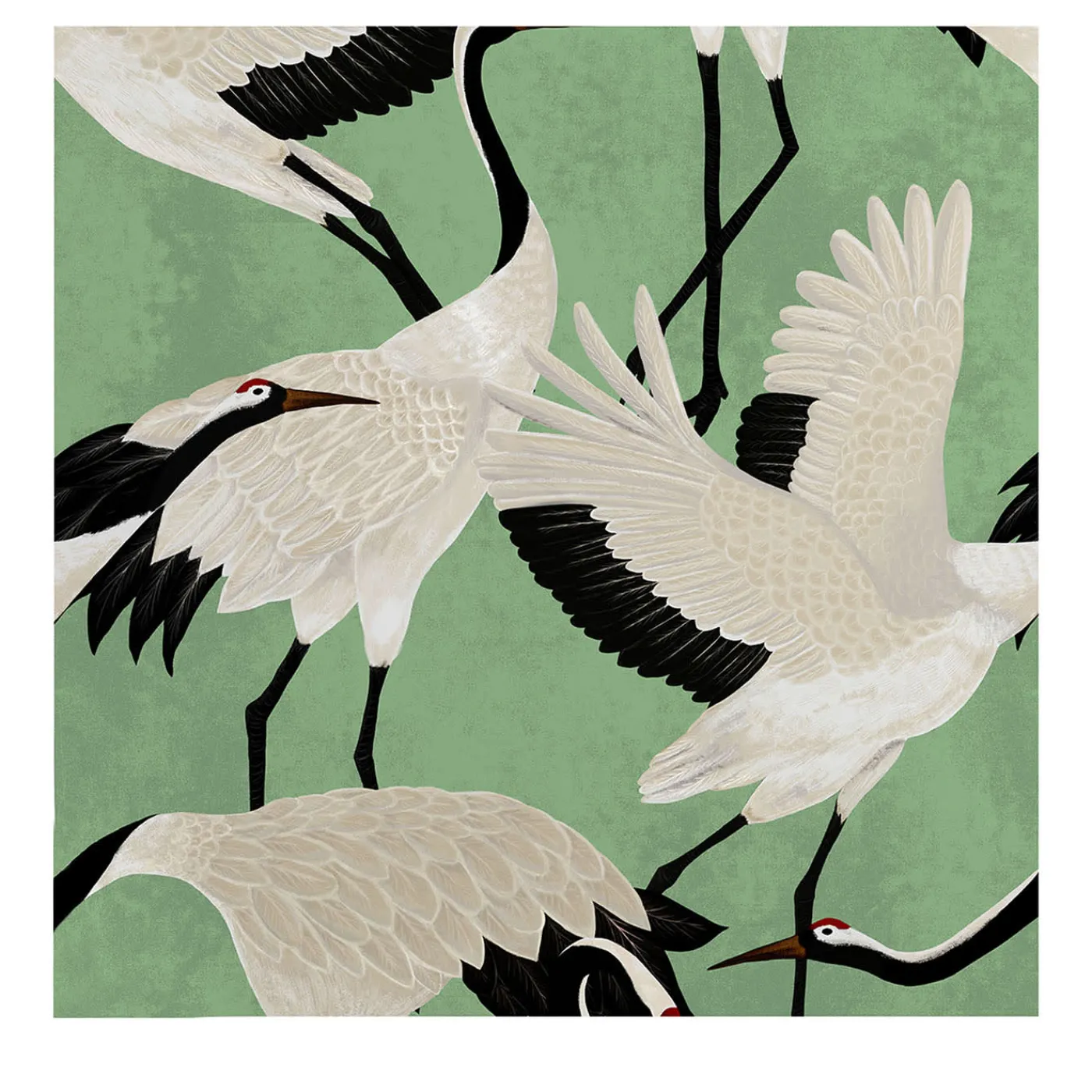 Wallpapers4Beginners Carta da Parati con Aironi Verdi> Carte Da Parati