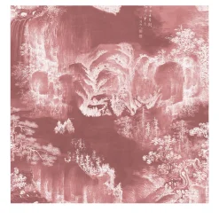 Wallpapers4Beginners Carta da parati con paesaggio orientale rosa> Carte Da Parati