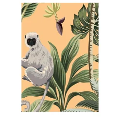 Wallpapers4Beginners Carta da parati della giungla con sfondo arancione> Carte Da Parati