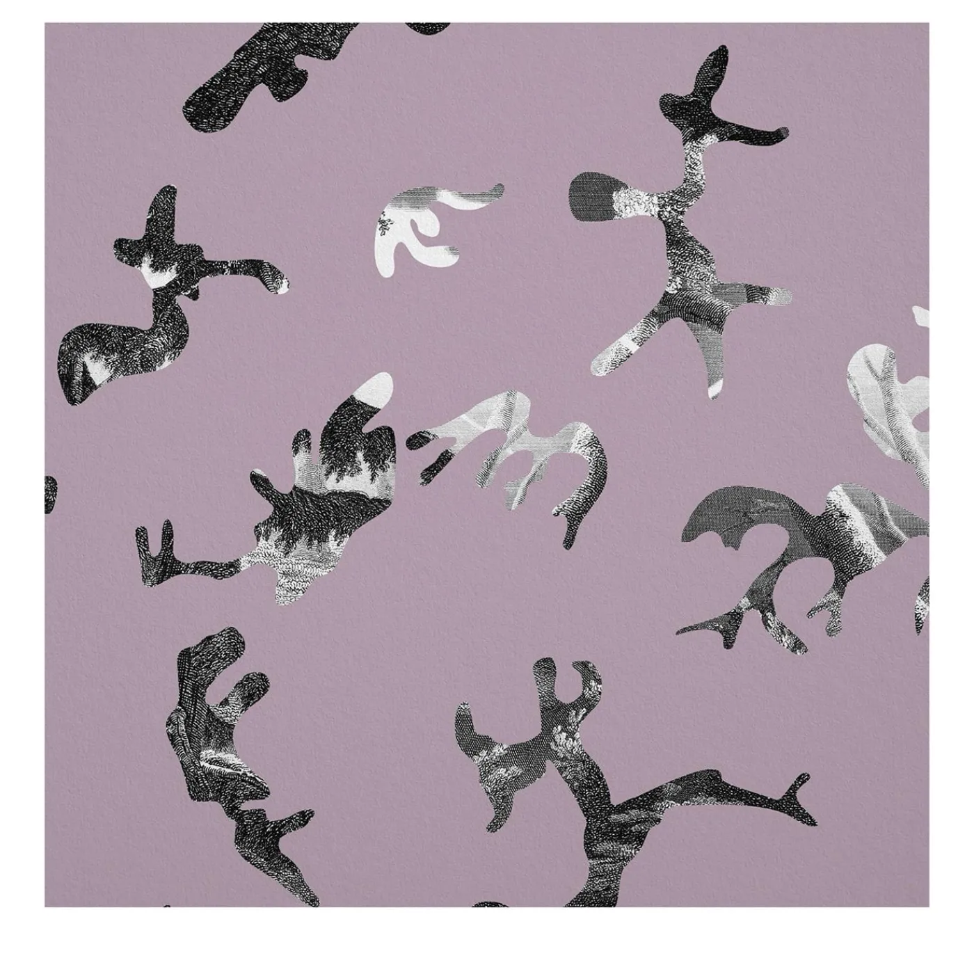 MaVoix Carta da parati Find me in the Dark Rosa Retro di Magnus Gjoen> Carte Da Parati