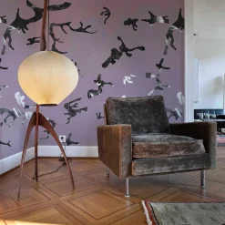 MaVoix Carta da parati Find me in the Dark Rosa Retro di Magnus Gjoen> Carte Da Parati