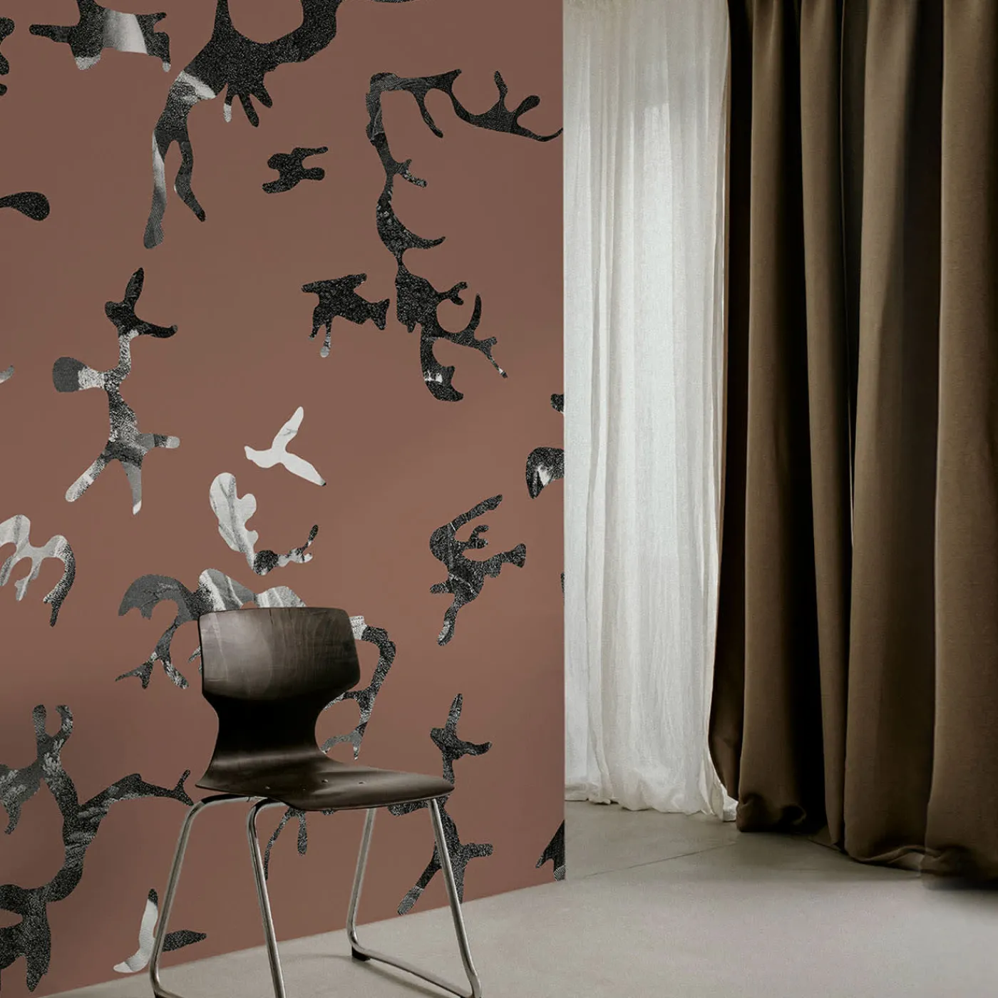 MaVoix Carta da Parati Find Me In The Dark Noce Moscata di Magnus Gjoen> Carte Da Parati