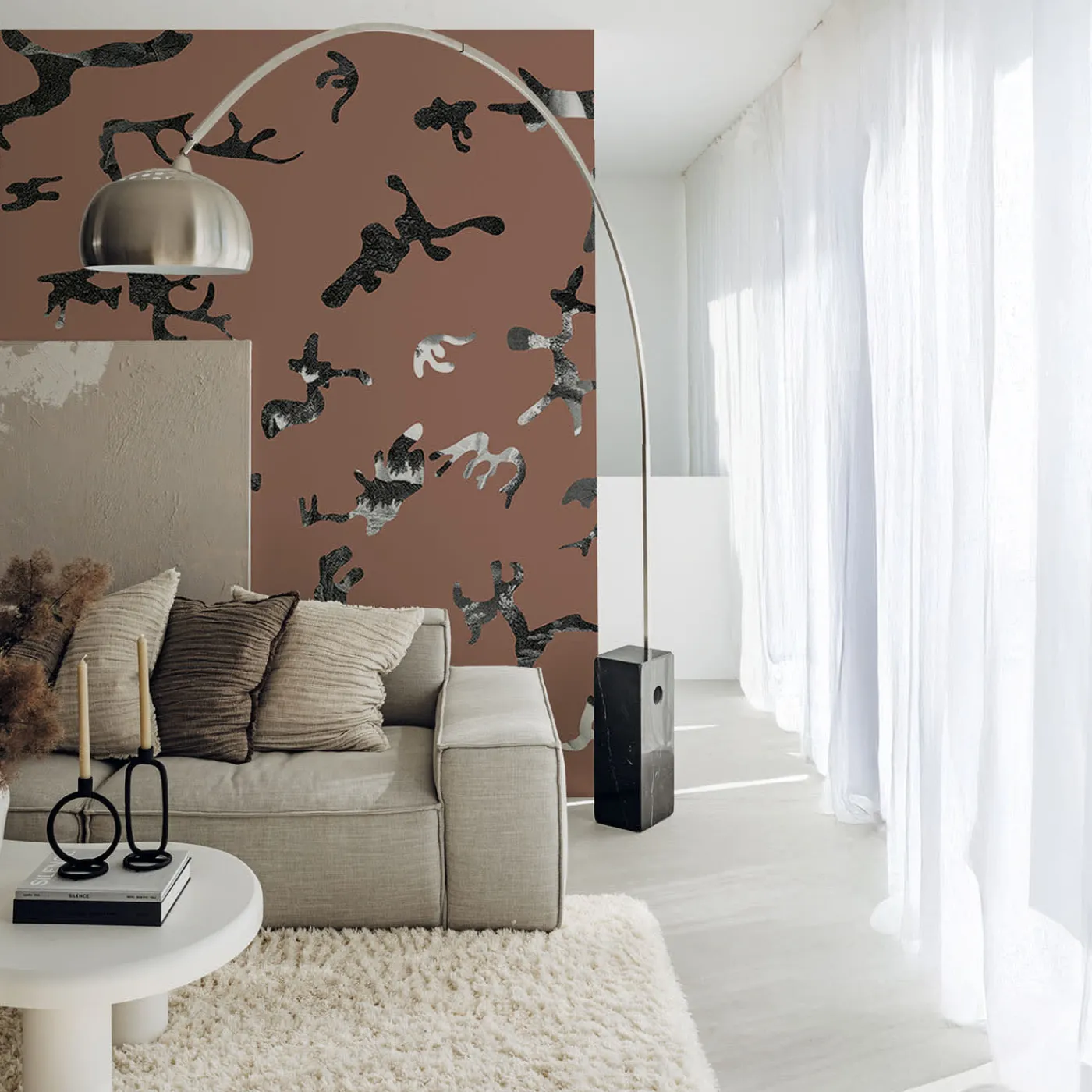 MaVoix Carta da Parati Find Me In The Dark Noce Moscata di Magnus Gjoen> Carte Da Parati