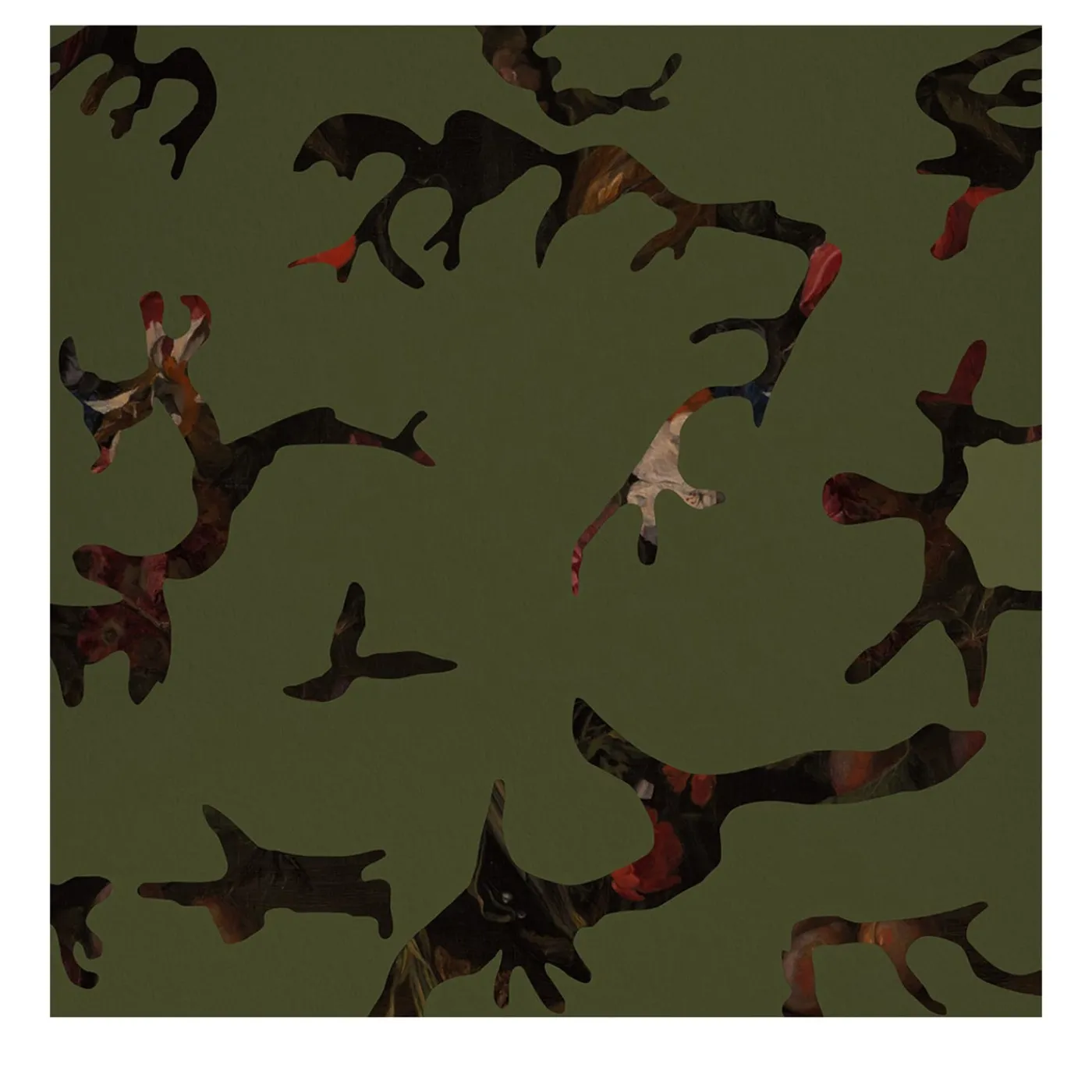 MaVoix Carta da Parati Find Me In The Dark Verde Militare di Magnus Gjoen> Carte Da Parati