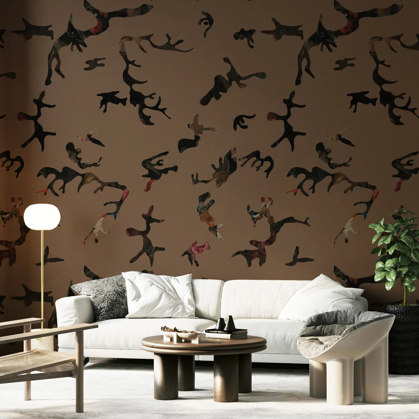 MaVoix Carta da parati Find Me in the Dark Cipria di Magnus Gjoen> Carte Da Parati