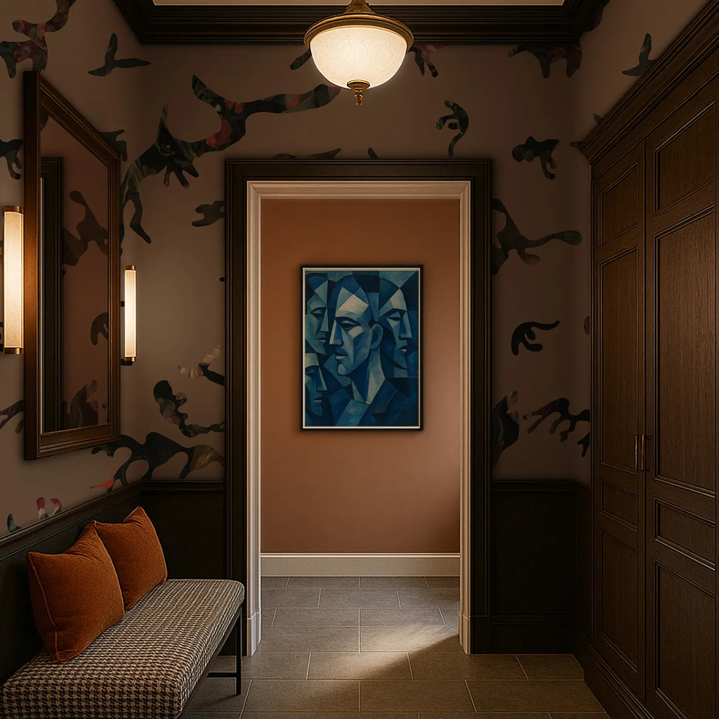 MaVoix Carta da parati Find Me in the Dark Cipria di Magnus Gjoen> Carte Da Parati