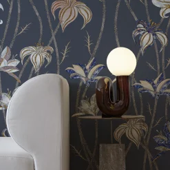 MaVoix Carta da parati Fiori Blu Ardesia><noscript><img width=