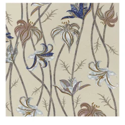 MaVoix Carta da parati Fiori Caffelatte> Carte Da Parati