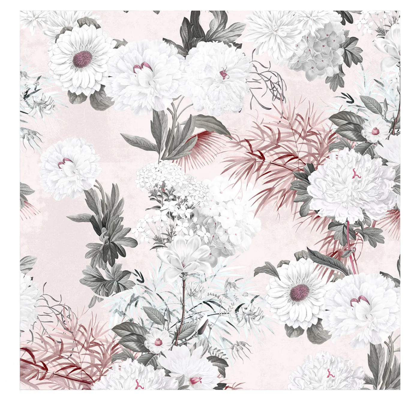 Wallpapers4Beginners Carta da parati floreale romantica in tonalità blush> Carte Da Parati