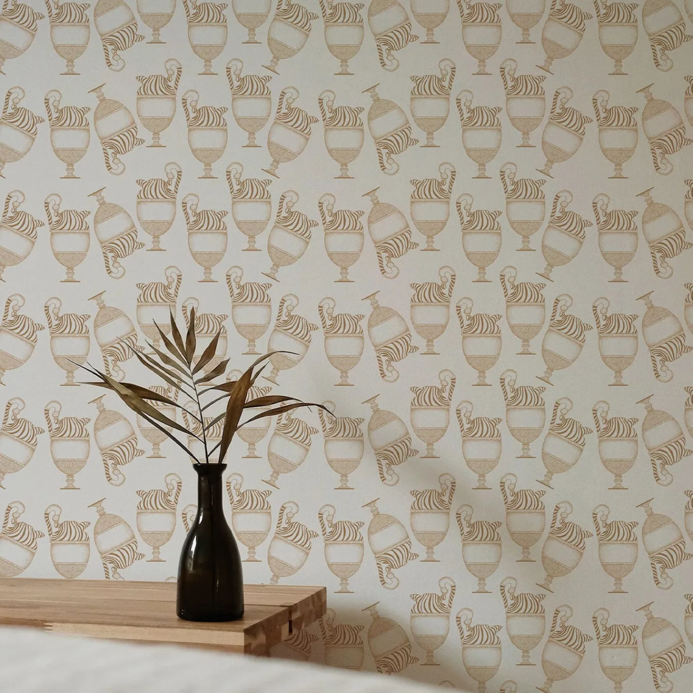 MaVoix Carta da parati Fontana Bianco & Nocciola> Carte Da Parati