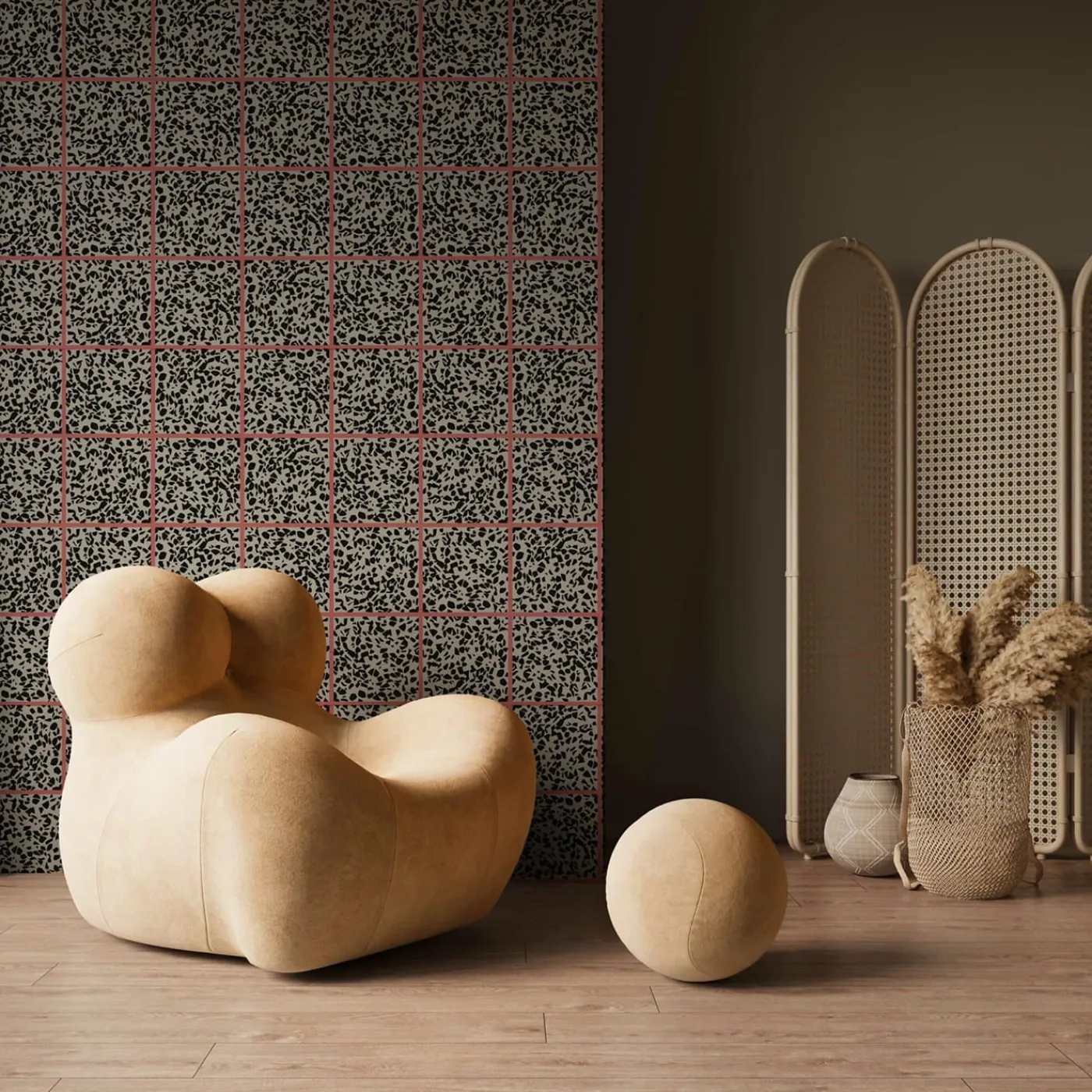 MaVoix Carta da parati Fuga Fragola di Studio Lievito> Carte Da Parati