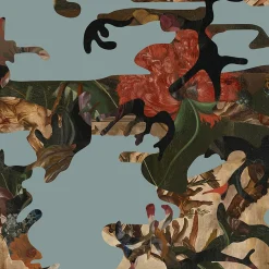 MaVoix Carta da parati Hidden In Plain Sight Nikko Blue di Magnus Gjoen> Carte Da Parati