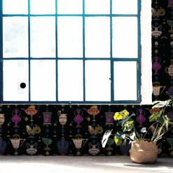 MaVoix Carta da parati Ludovica Nero Mezzanotte><noscript><img width=