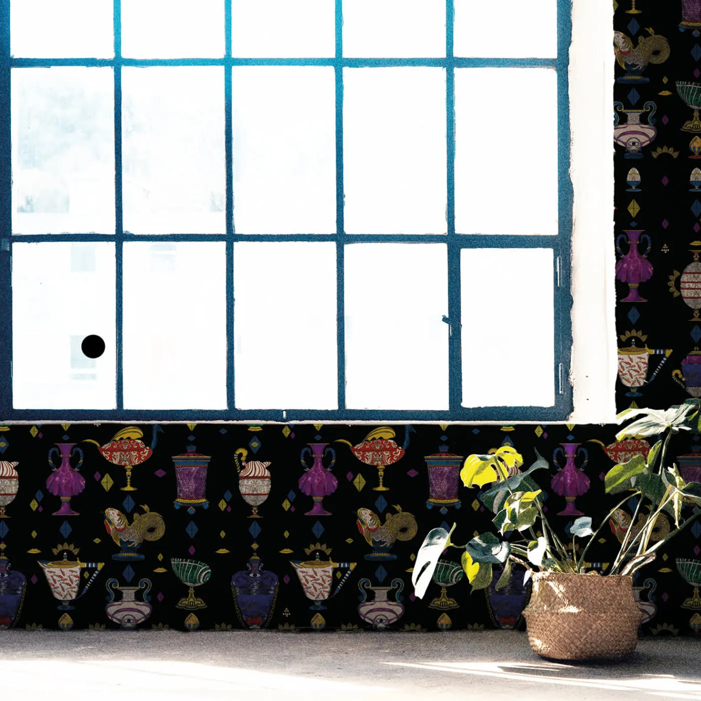 MaVoix Carta da parati Ludovica Nero Mezzanotte> Carte Da Parati