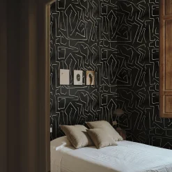 Wallpapers4Beginners Carta da Parati Minimalista in Nero e Oro> Carte Da Parati