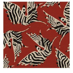 MaVoix Carta da parati Misteriosa Zebrata rossa di Leonardo Dini> Carte Da Parati