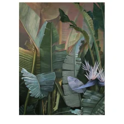 Larghevedute Carta da parati rosa foresta tropicale> Carte Da Parati