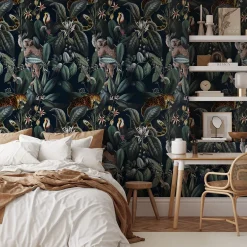 Wallpapers4Beginners Carta da parati scura della giungla selvaggia tropicale> Carte Da Parati