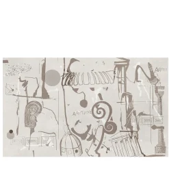 Affreschi & Affreschi Carta da parati testurizzata con decorazione greca beige> Carte Da Parati