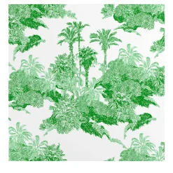 Wallpapers4Beginners Carta da Parati Toile de Jouy Tropicale Verde> Carte Da Parati