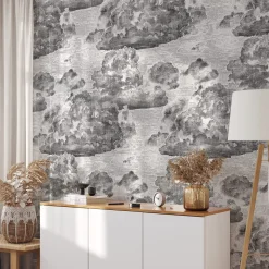 Wallpapers4Beginners Carta da parati vintage con nuvole nere> Carte Da Parati