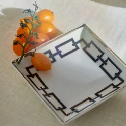 GINORI 1735 Catene Zaffiro Ciotola quadrata> Svuotatasche