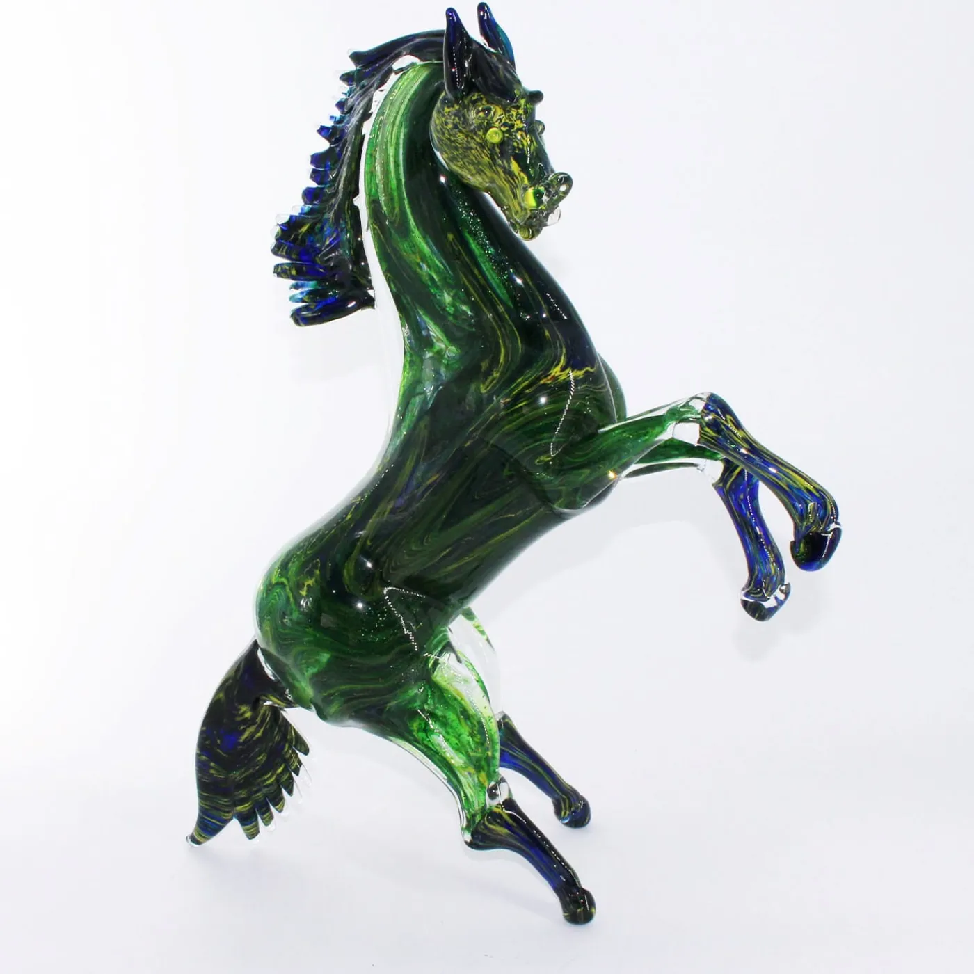 Madeforsoul Cavallo in avventurina Scultura in vetro di Murano verde> Statuine