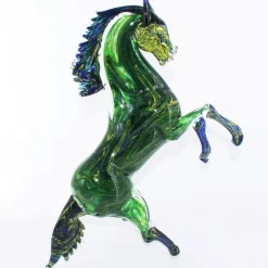Madeforsoul Cavallo in avventurina Scultura in vetro di Murano verde><noscript><img width=
