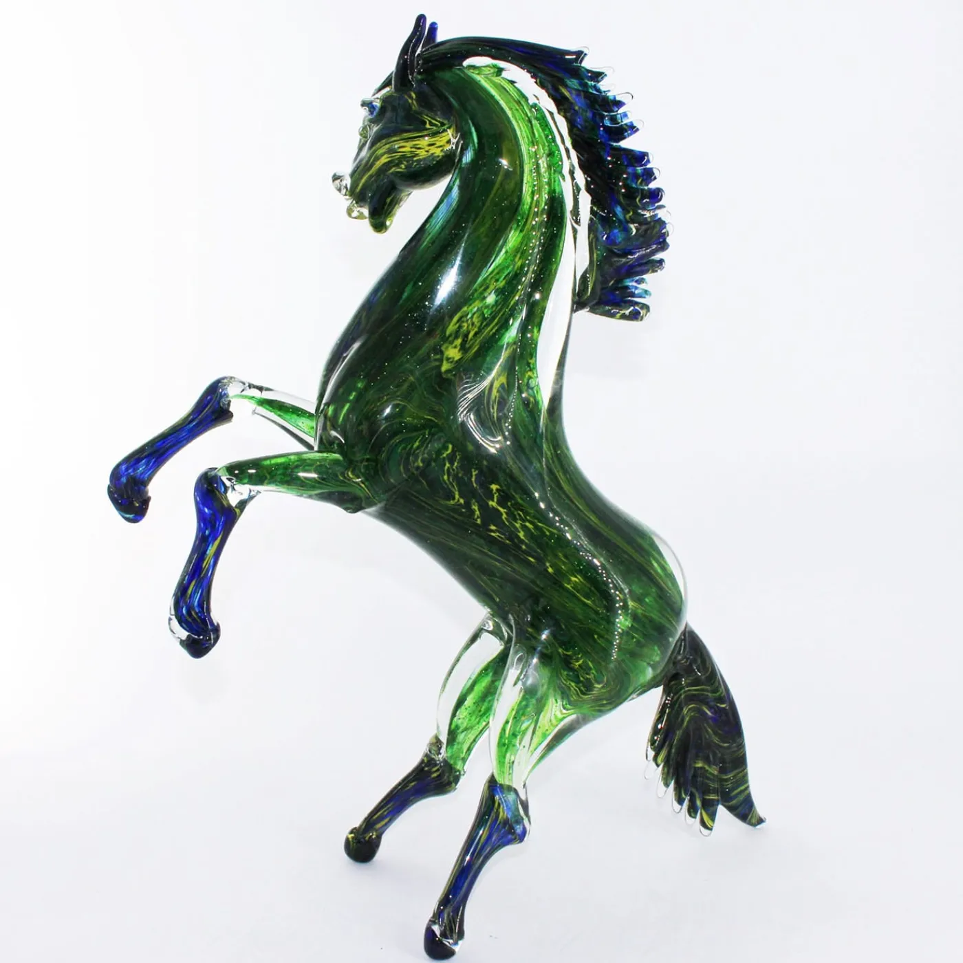 Madeforsoul Cavallo in avventurina Scultura in vetro di Murano verde> Statuine