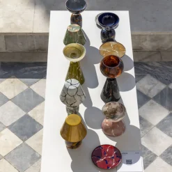 Incalmi Centrotavola Alchimie in vetro di Murano con lapis blu><noscript><img width=