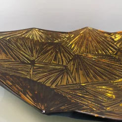 Ghirò Studio Centrotavola artistico in ambra e cristallo dorato><noscript><img width=