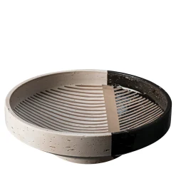 Bitossi Ceramiche Centrotavola Bolo Bianco e Nero di Aldo Londi> Centrotavola