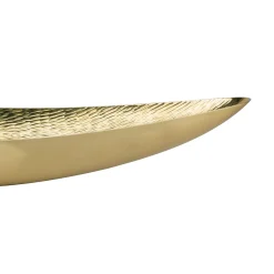 Zanetto Centrotavola Canoa in ottone dorato e martellato> Centrotavola