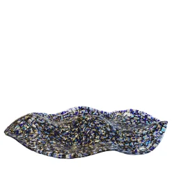 VéVé Glass Centrotavola con fiocchi blu Wave Ellisse> Centrotavola